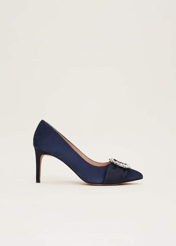 Phase Eight Embellished Court Heels Navy USA | 5314967-IR